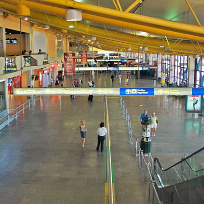 Faro Airport arrivals hall