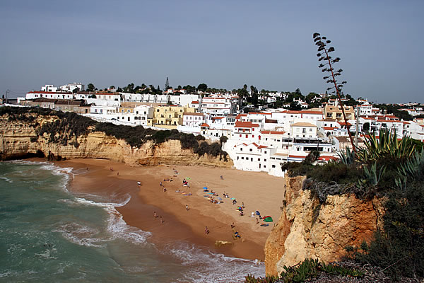 The famous and picturesque view of Carvoeiro bay