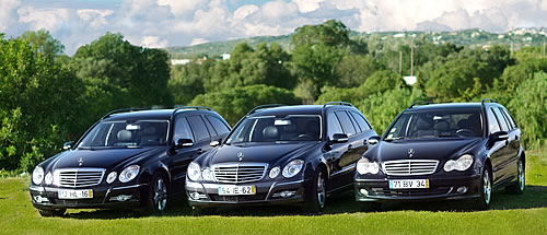 Mercedes executive cars and Ford MPVs for private transfers