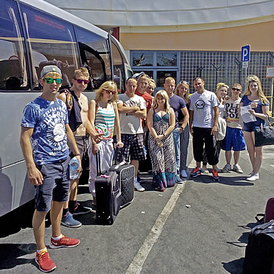 Group pick up at Faro airport