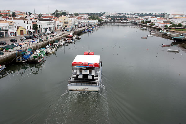 Boat used for public transport to Tavira island